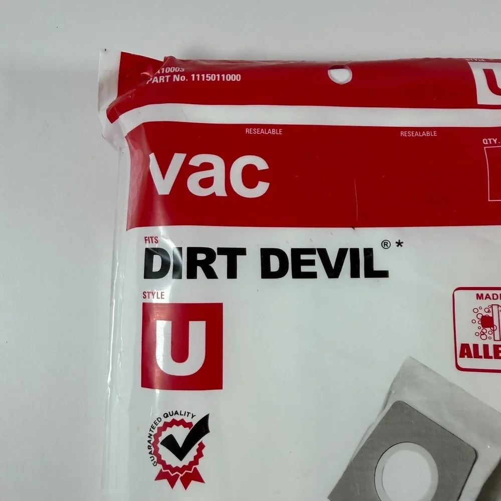 Hoover Dirt Devil Vacuum Bags Style‎ U 3 Pack